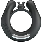 PRETTY LOVE - DAHLIA VIBRATING RING + CLITORIS STIMULATOR 12 VIBRATIONS BLACK - Amore24