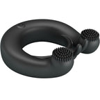 PRETTY LOVE - DAHLIA VIBRATING RING + CLITORIS STIMULATOR 12 VIBRATIONS BLACK - Amore24