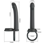 PRETTY LOVE - DILLION DOUBLE PENETRATION DOUBLE COCK RING BLACK - Amore24