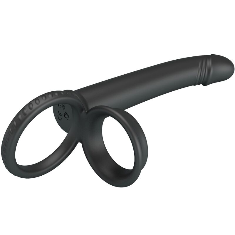 PRETTY LOVE - DILLION DOUBLE PENETRATION DOUBLE COCK RING BLACK - Amore24