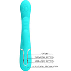 PRETTY LOVE - SHANIA TRIPLE RABBIT MULTIFUNCTION VIBRATOR 3 IN 1 BLUE - Amore24