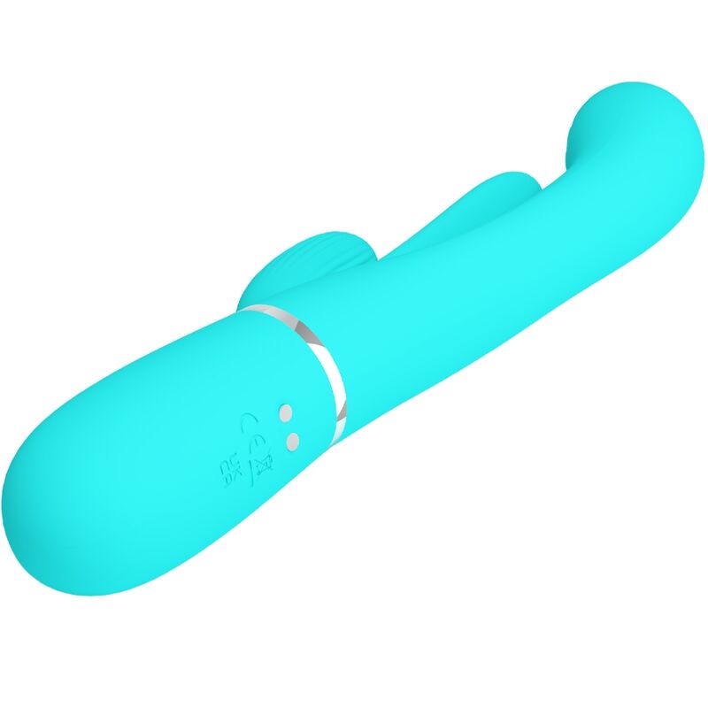 PRETTY LOVE - SHANIA TRIPLE RABBIT MULTIFUNCTION VIBRATOR 3 IN 1 BLUE - Amore24