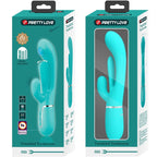 PRETTY LOVE - SHANIA TRIPLE RABBIT MULTIFUNCTION VIBRATOR 3 IN 1 BLUE - Amore24