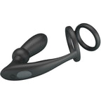 PRETTY LOVE - EMONI PENIS RING + ANAL PLUG 12 VIBRATIONS BLACK - Amore24