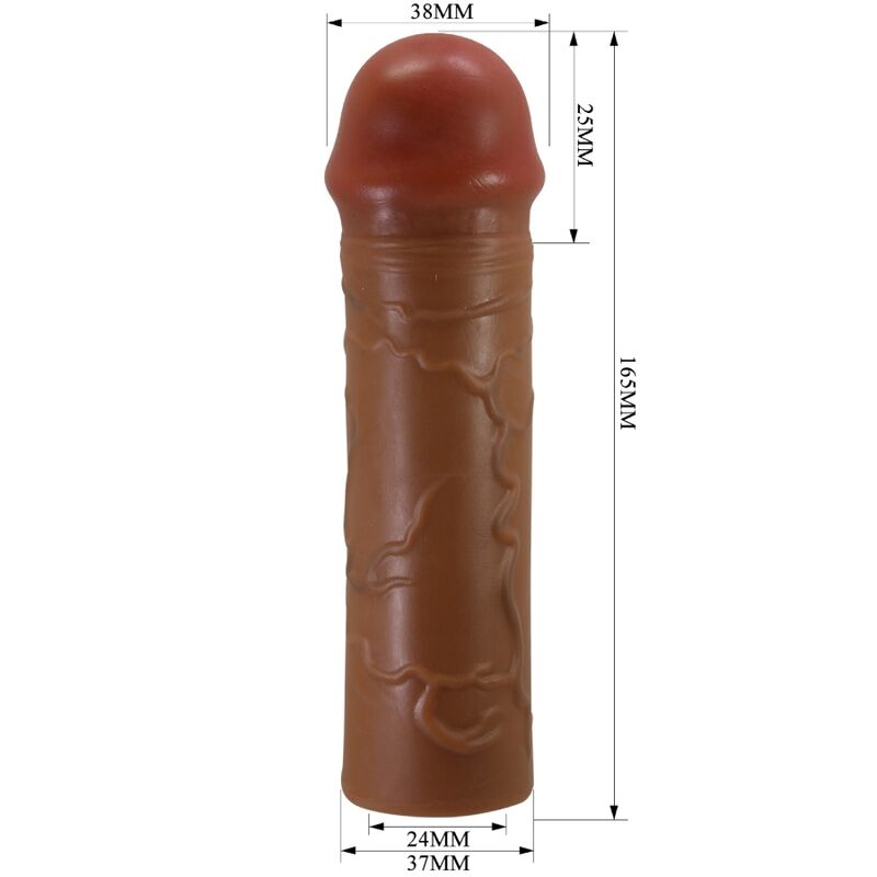PRETTY LOVE - NILE PENIS SLEEVE WITH 2.5 CM EXTENSION MULATTO - Amore24
