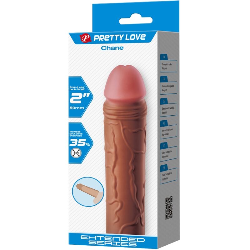 PRETTY LOVE - CHANE PENIS SLEEVE WITH 5 CM EXTENSION MULATTO - Amore24