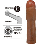 PRETTY LOVE - KYLIAN PENIS SLEEVE WITH 7.6 CM EXTENSION MULATTO - Amore24