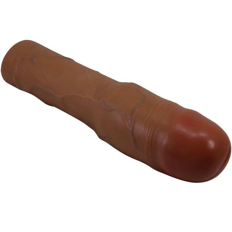 PRETTY LOVE - KYLIAN PENIS SLEEVE WITH 7.6 CM EXTENSION MULATTO - Amore24