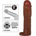 PRETTY LOVE - GERD PENIS SLEEVE WITH 7.6 CM EXTENSION MULATTO - Amore24