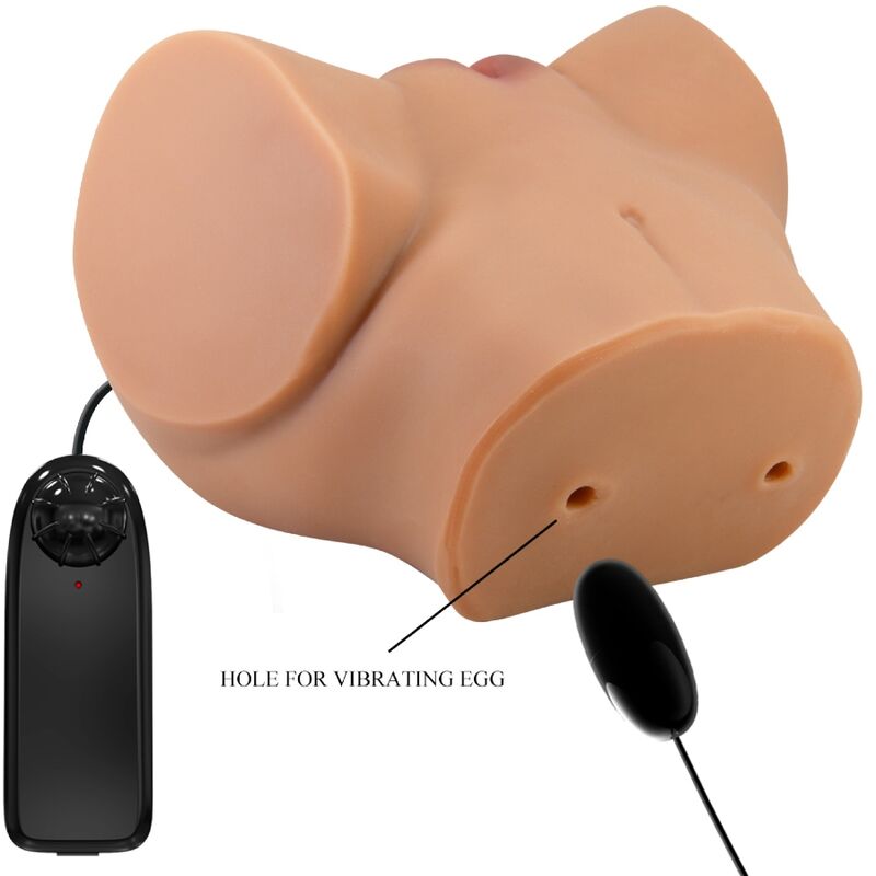 CRAZY BULL - EMILIA ASS VIBRATOR WITH REALISTIC VAGINA AND ANUS FLESH REMOTE CONTROL - Amore24