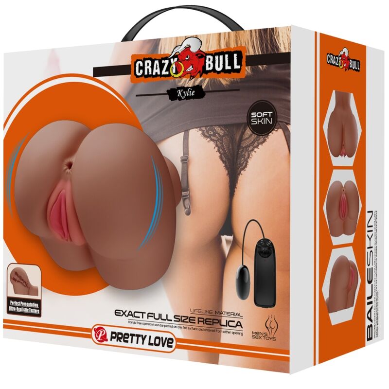 CRAZY BULL - KYLIE ASS VIBRATOR WITH REALISTIC VAGINA AND ANUS FLESH REMOTE CONTROL - Amore24