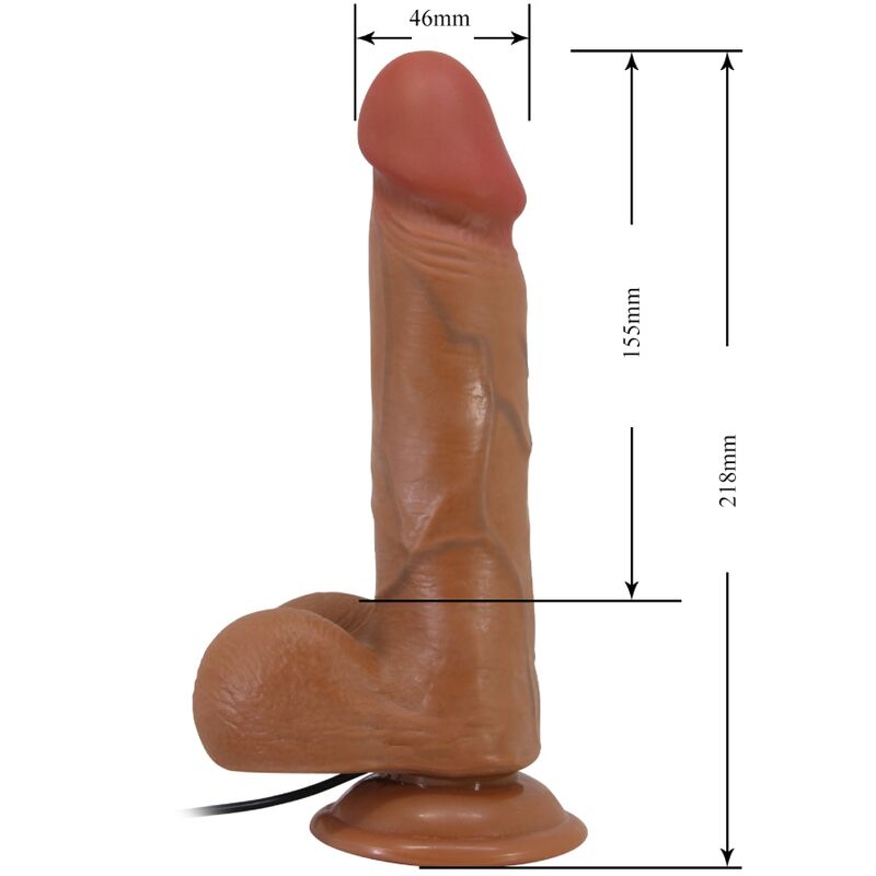 BAILE - BAHAMUT REALISTIC VIBRATOR 21.8 CM FLESH REMOTE CONTROL - Amore24