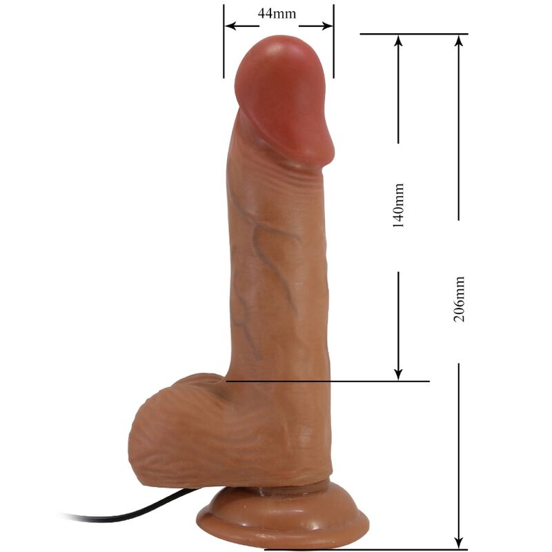 BAILE - CATOBLEPAS REALISTIC VIBRATOR 20.6 CM FLESH REMOTE CONTROL - Amore24