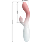 PRETTY LOVE - BRIGHTY G-SPOT VIBRATOR + CLITORIS STIMULATOR 30 VIBRATIONS PINK - Amore24