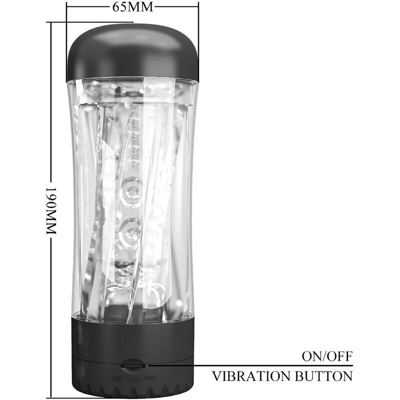 PRETTY LOVE - TAMARA MALE MASTURBATOR MULTI-SPEED VIBRATOR BLACK - Amore24