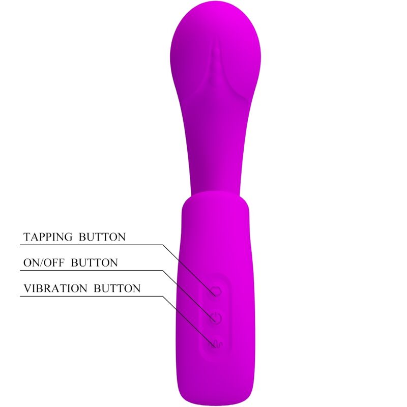 PRETTY LOVE - SIBEL SIBEL G-SPOT VIBRATOR + CLITORIS STIMULATOR 10 VIBRATIONS PURPLE - Amore24