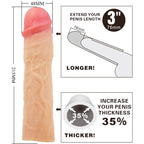 PRETTY LOVE - DEREK PENIS SLEEVE WITH 7.6 CM EXTENSION FLESH - Amore24