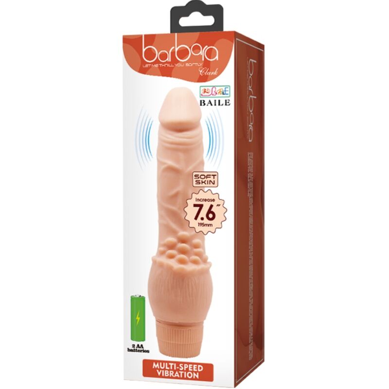 BAILE - BARBARA REALISTIC VIBRATOR 19.5 CM FLESH - Amore24