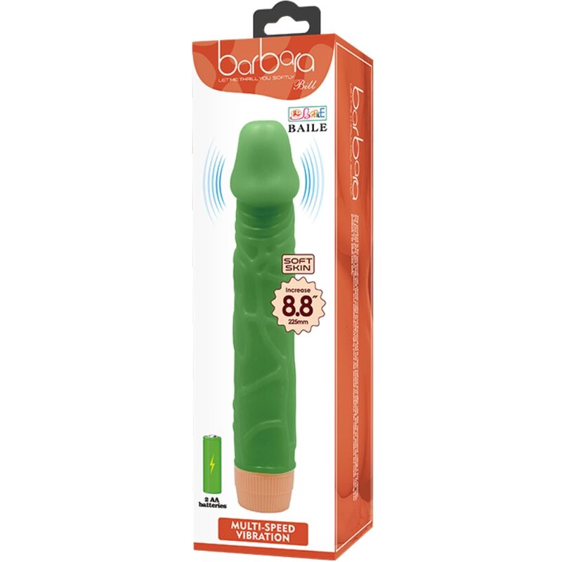 BAILE - BILL REALISTIC VIBRATOR 22.5 CM GREEN - Amore24