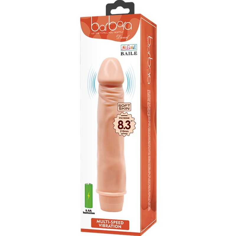 BAILE - DWARF REALISTIC VIBRATOR 21 CM FLESH - Amore24