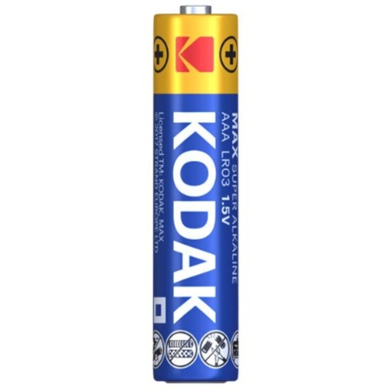 KODAK - MAX ALKALINE BATTERY AAA LR03 PACK*20 BATTERIES - Amore24