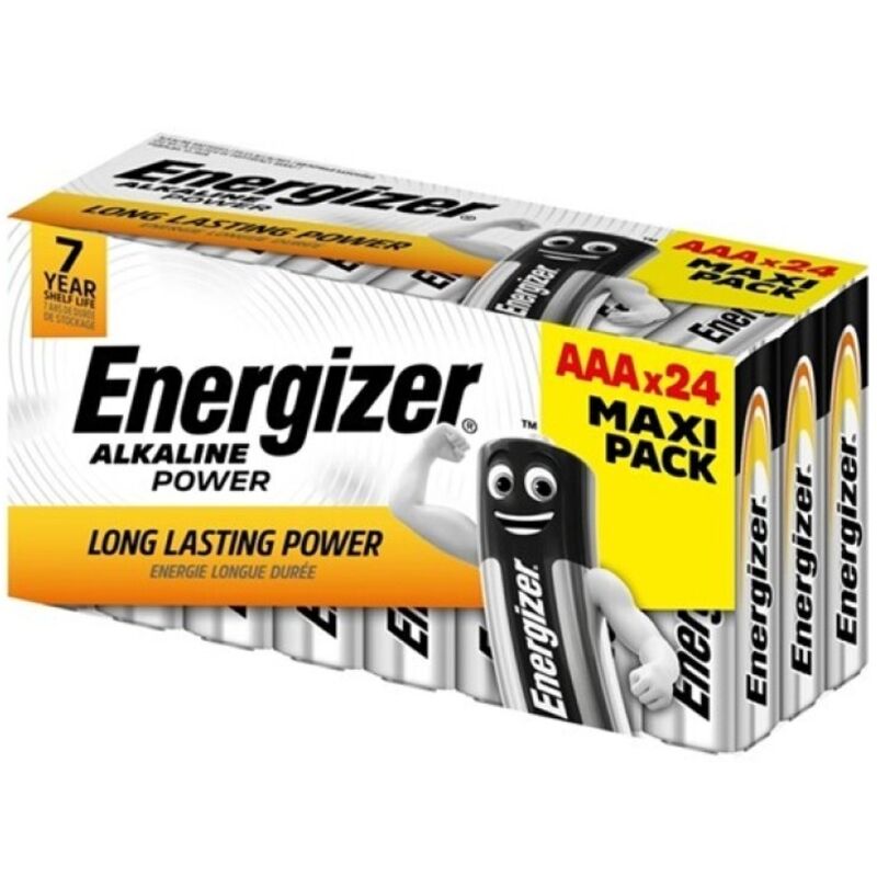 ENERGIZER - ALKALINE POWER AAA ALKALINE BATTERY LR03 BOX*24 (3 BOXES*8 BATTERIES) - Amore24