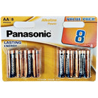 PANASONIC - BRONZE ALKALINE AA BATTERY LR6 BLISTER*8 - Amore24