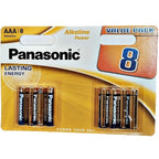 PANASONIC - BRONZE ALKALINE AAA BATTERY LR03 BLISTER*8 - Amore24