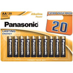 PANASONIC - BRONZE ALKALINE AA BATTERY LR6 BLISTER*20 - Amore24