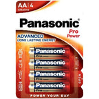 PANASONIC - PRO POWER ALKALINE AA BATTERY LR6 BLISTER*4 - Amore24