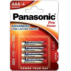 PANASONIC - PRO POWER ALKALINE AAA BATTERY LR03 BLISTER*4 - Amore24