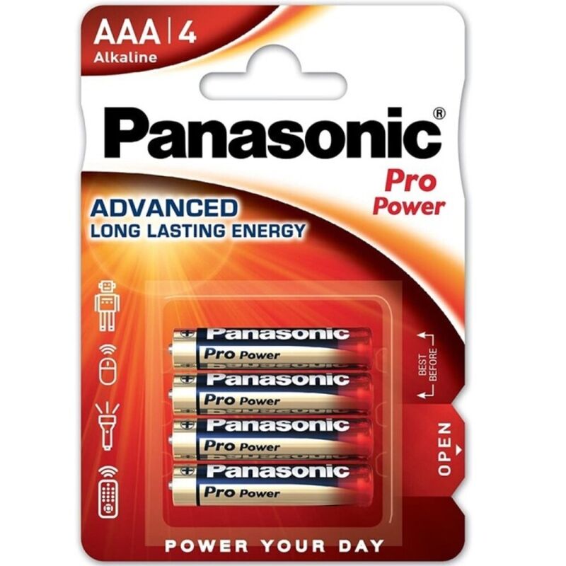 PANASONIC - PRO POWER ALKALINE AAA BATTERY LR03 BLISTER*4 - Amore24