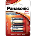 PANASONIC - PRO POWER ALKALINE C BATTERY LR14 BLISTER*2 - Amore24