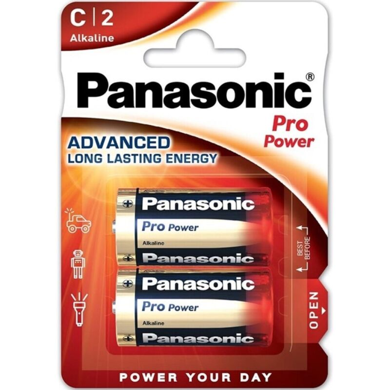 PANASONIC - PRO POWER ALKALINE C BATTERY LR14 BLISTER*2 - Amore24
