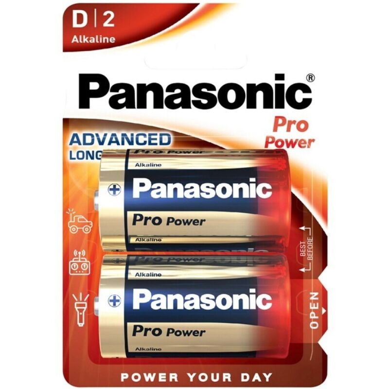 PANASONIC - PRO POWER ALKALINE D BATTERY LR20 BLISTER*2 - Amore24