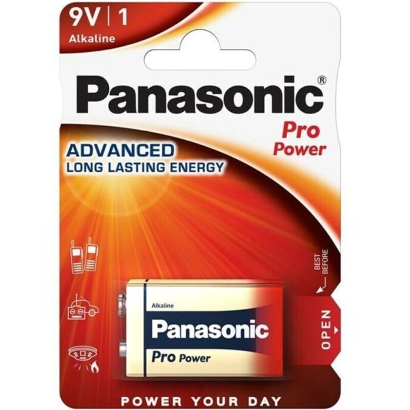 PANASONIC - PRO POWER ALKALINE 9V BATTERY LR61 BLISTER*1 - Amore24