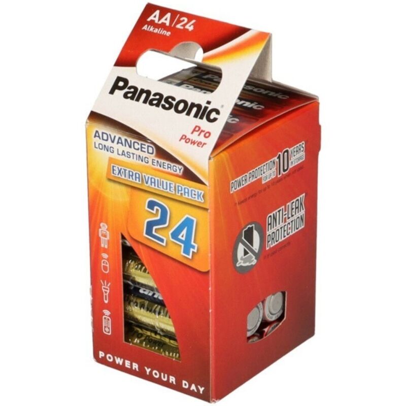 PANASONIC - PRO POWER ALKALINE AA BATTERY LR6 PACK*24 - Amore24