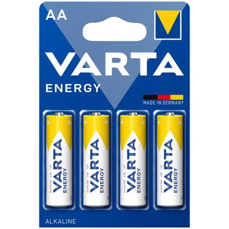 VARTA - ENERGY ALKALINE BATTERY AA LR6 BLISTER*4 - Amore24