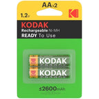 KODAK - HR6 AA 2600mAh RECHARGEABLE BATTERY BLISTER*2 - Amore24
