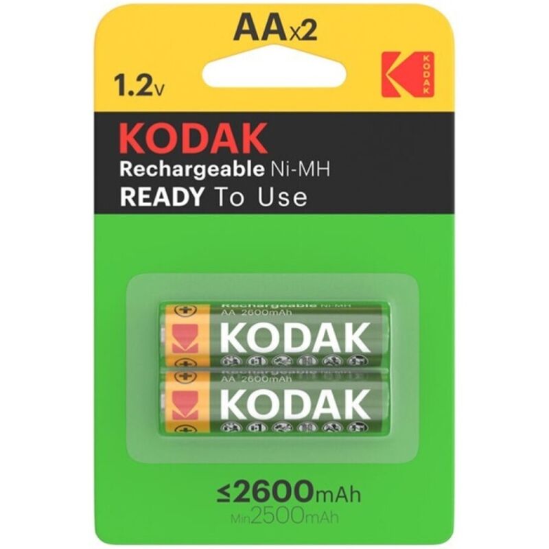 KODAK - HR6 AA 2600mAh RECHARGEABLE BATTERY BLISTER*2 - Amore24
