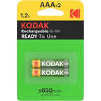 KODAK - RECHARGEABLE BATTERY HR03 AAA 650mAh BLISTER*2 - Amore24