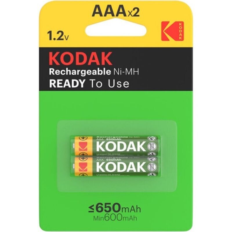 KODAK - RECHARGEABLE BATTERY HR03 AAA 650mAh BLISTER*2 - Amore24