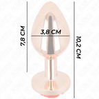 KINK - PINK GOLD ANAL PLUG WITH RED ROSE L - Amore24