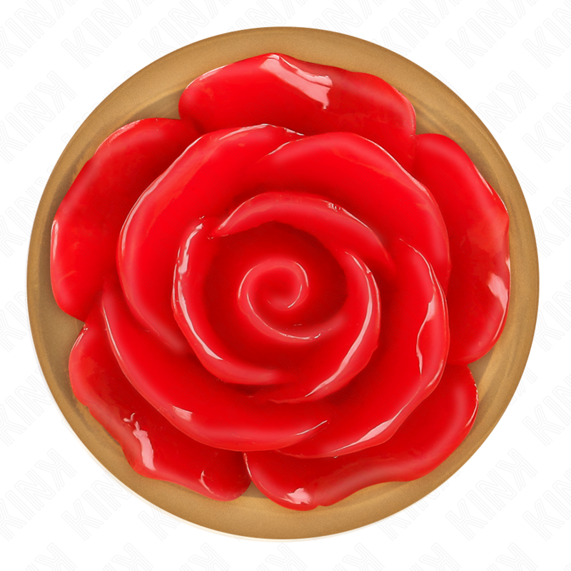 KINK - PINK GOLD ANAL PLUG WITH RED ROSE L - Amore24