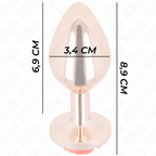 KINK - PINK GOLD ANAL PLUG WITH RED ROSE M - Amore24