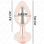 KINK - PINK GOLD ANAL PLUG WITH RED ROSE S - Amore24