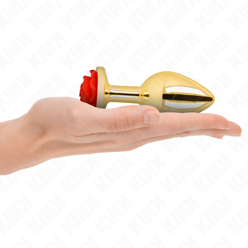 KINK -  PLUG ANAL GOLD ROSE RED SIZE L - Amore24