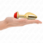 KINK -  PLUG ANAL GOLD ROSE RED SIZE L - Amore24