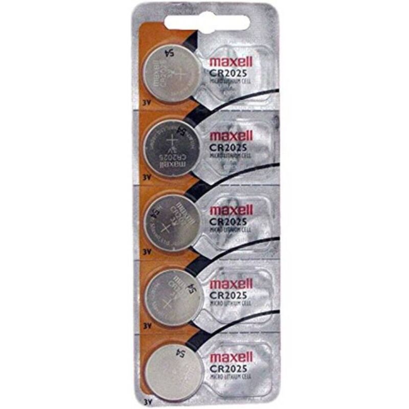 MAXELL - LITHIUM BUTTON BATTERY CR2025 3V BLISTER*5 - Amore24
