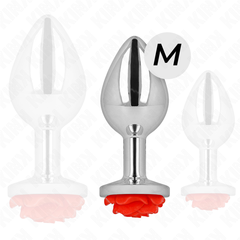KINK - PLUG ANAL ROSE RED SIZE M - Amore24